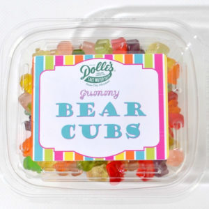 1/2 lb container mini gummy bear cubs