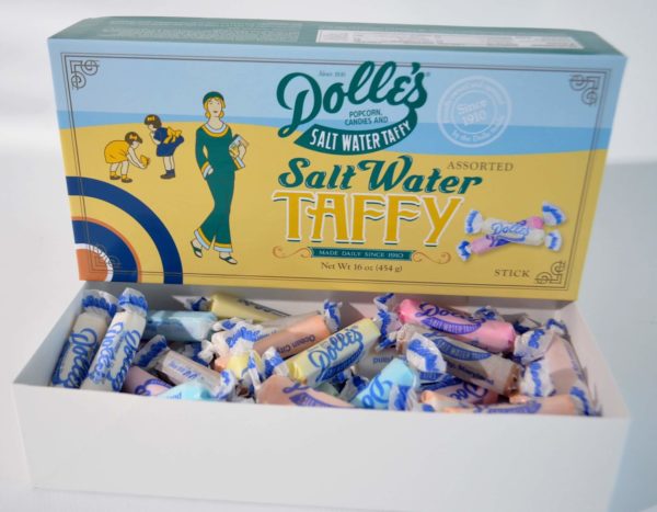 open box of Dolle's® Assorted Salt Water Taffy Sticks