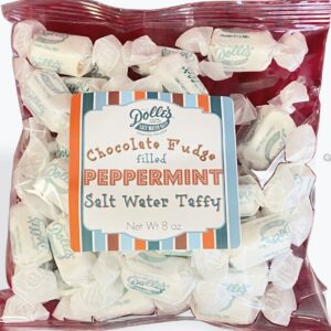 Chocolate Fudge Filled Peppermint Taffy