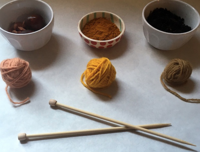 yarn and knitting needles