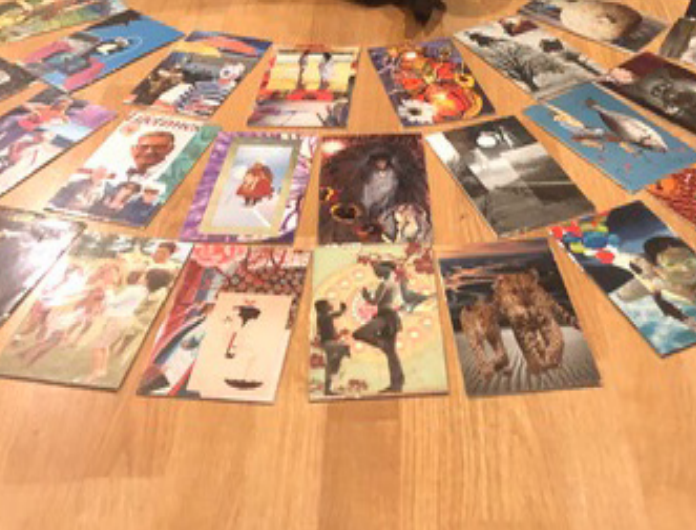 art prints on the floor