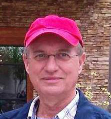 man in red hat