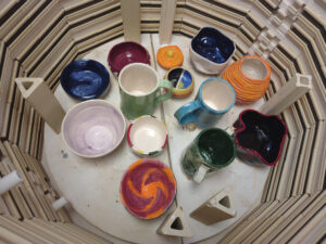 basket full of pottery