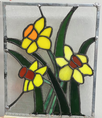 stained glass flowers