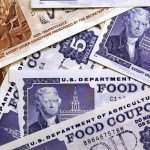 Photograph of food coupons worth $5 dollars
