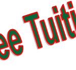 Text reads Free Tuition in green with red outline