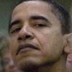 Closeup of Obama with blank serious look