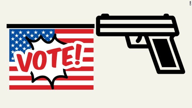 3D image of American flag with the word VOTE! written across it