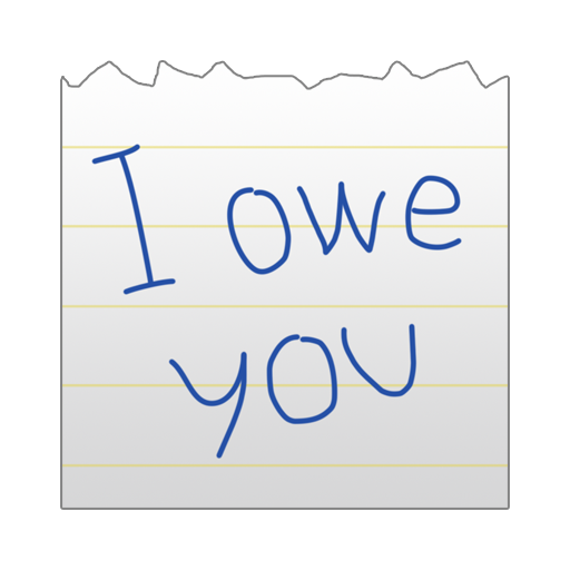 Image of a piece of paper torn at the edge with the words I Owe You