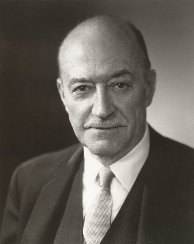 Black and white portrait of journalist Henry Hazlitt