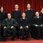 Group photo of the nine justices that make up the Supreme Court of the US