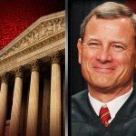 Image of Chief Justice John Roberts and the Supreme Court building