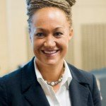 Rachel Dolezal wears long hair in beehive style