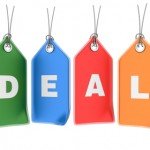 Four colorful tags spell out D-E-A-L