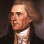 Old painting portrait of Thomas Jefferson