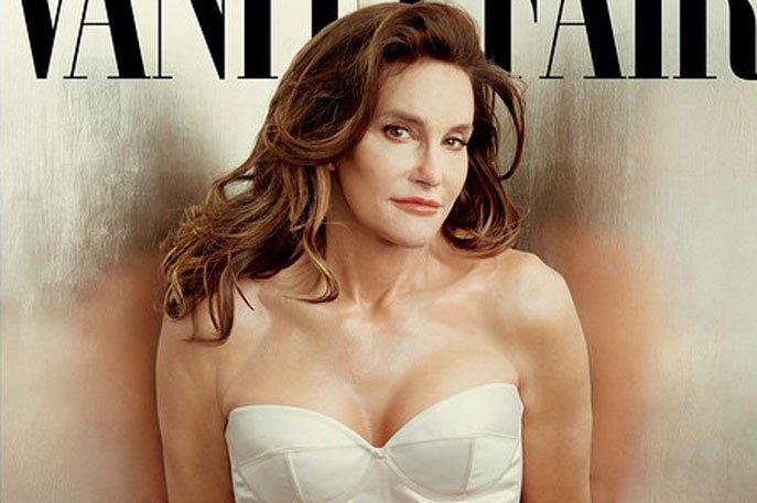 Vanity Fair cover of Caitlyn Jenner wearing white dress