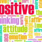 Graphic of positive words in bright colors
