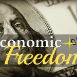 U.S. currency with text reading Economic Freedom