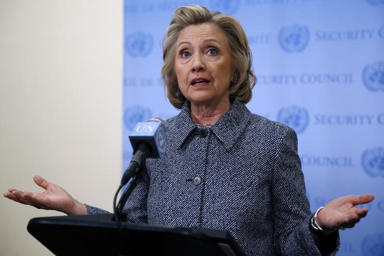 Hillary Clinton gives speech