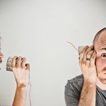 Couple having conflict in communication with woman yelling