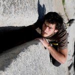 Man stuck in the crevice of two rocks