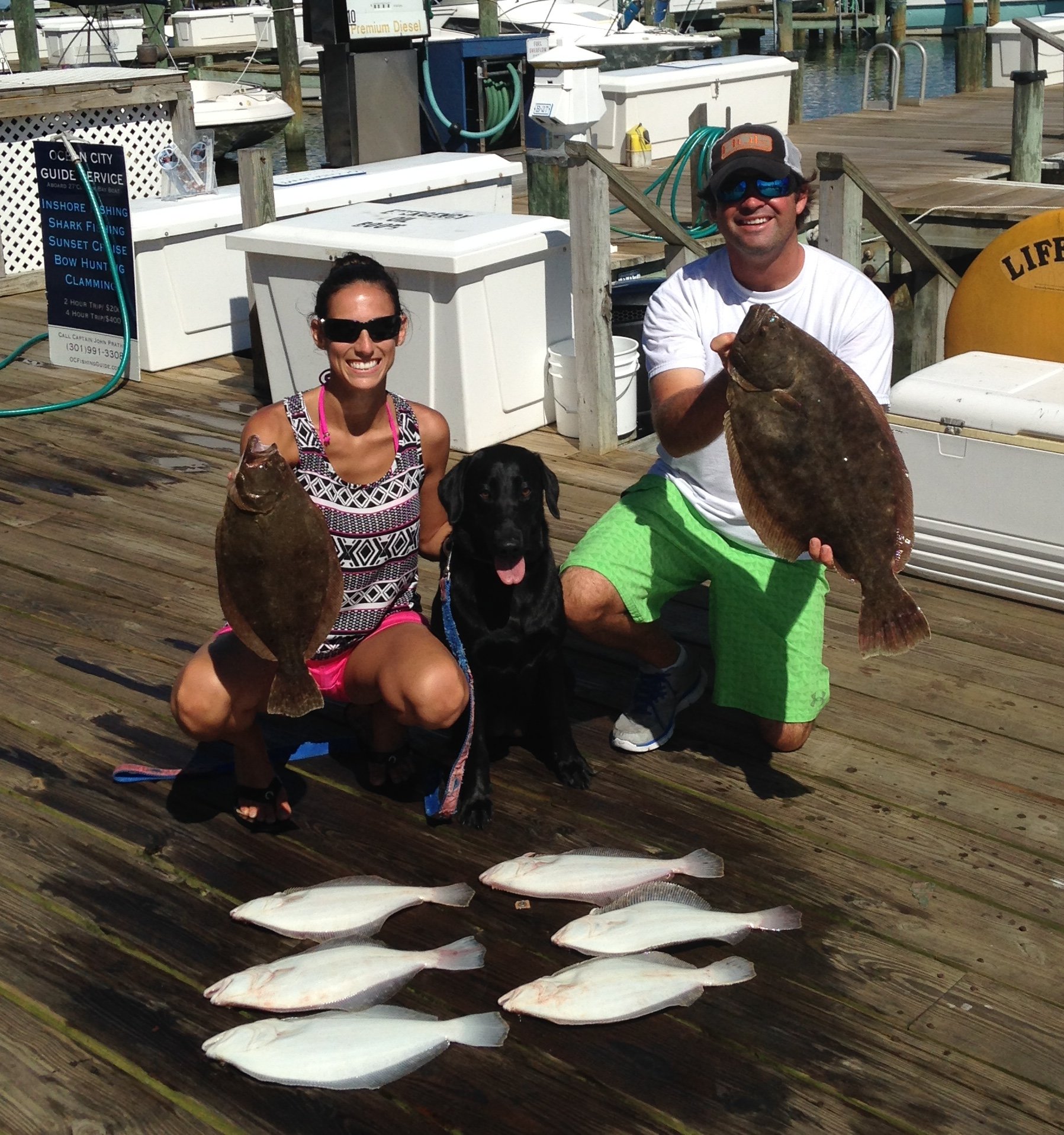 A Man, His Wife and His Dog…..Oh, and A Limit of Flounder