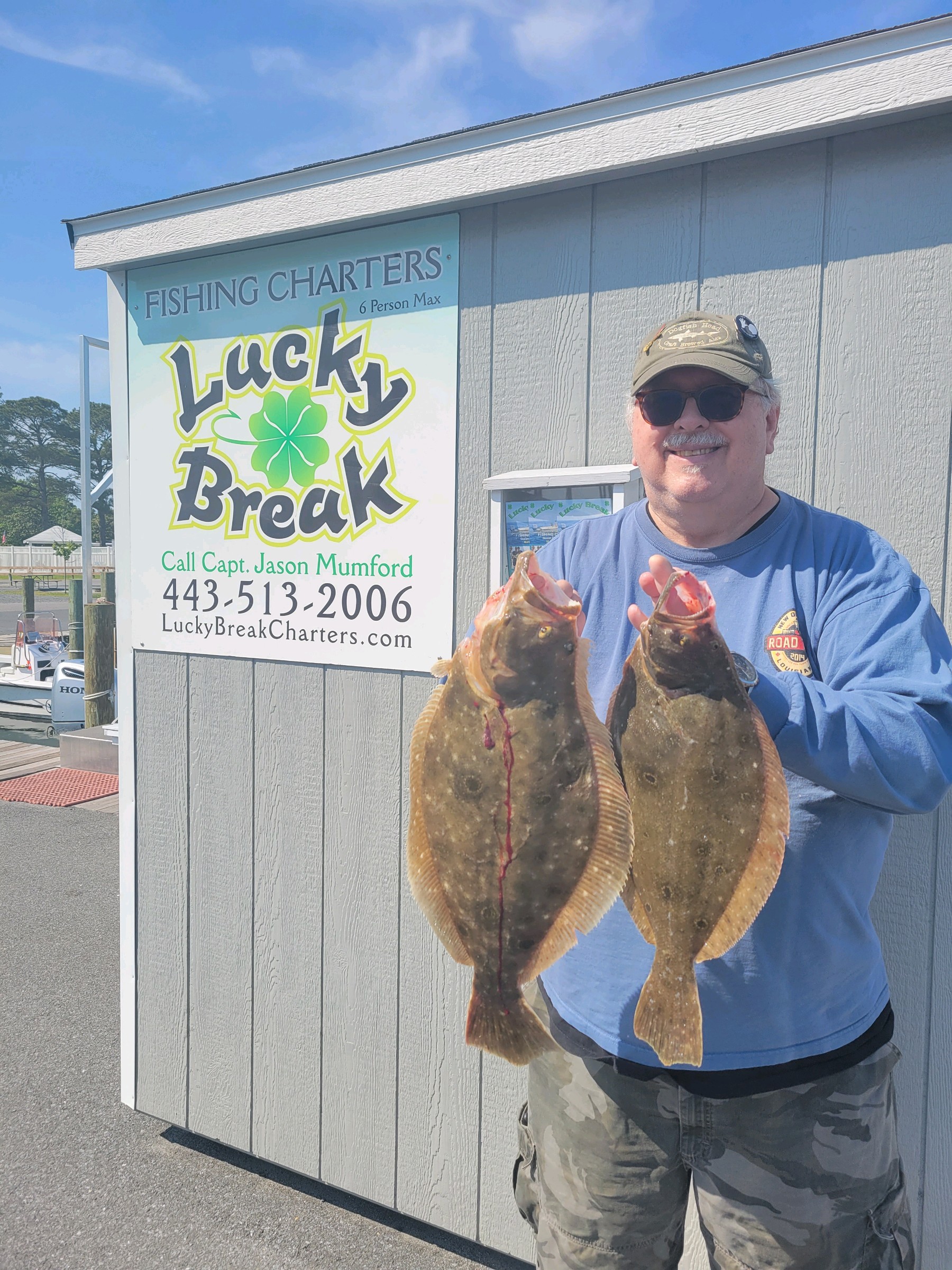Couple Five Pound Flounders and A Visit With a White Shark
