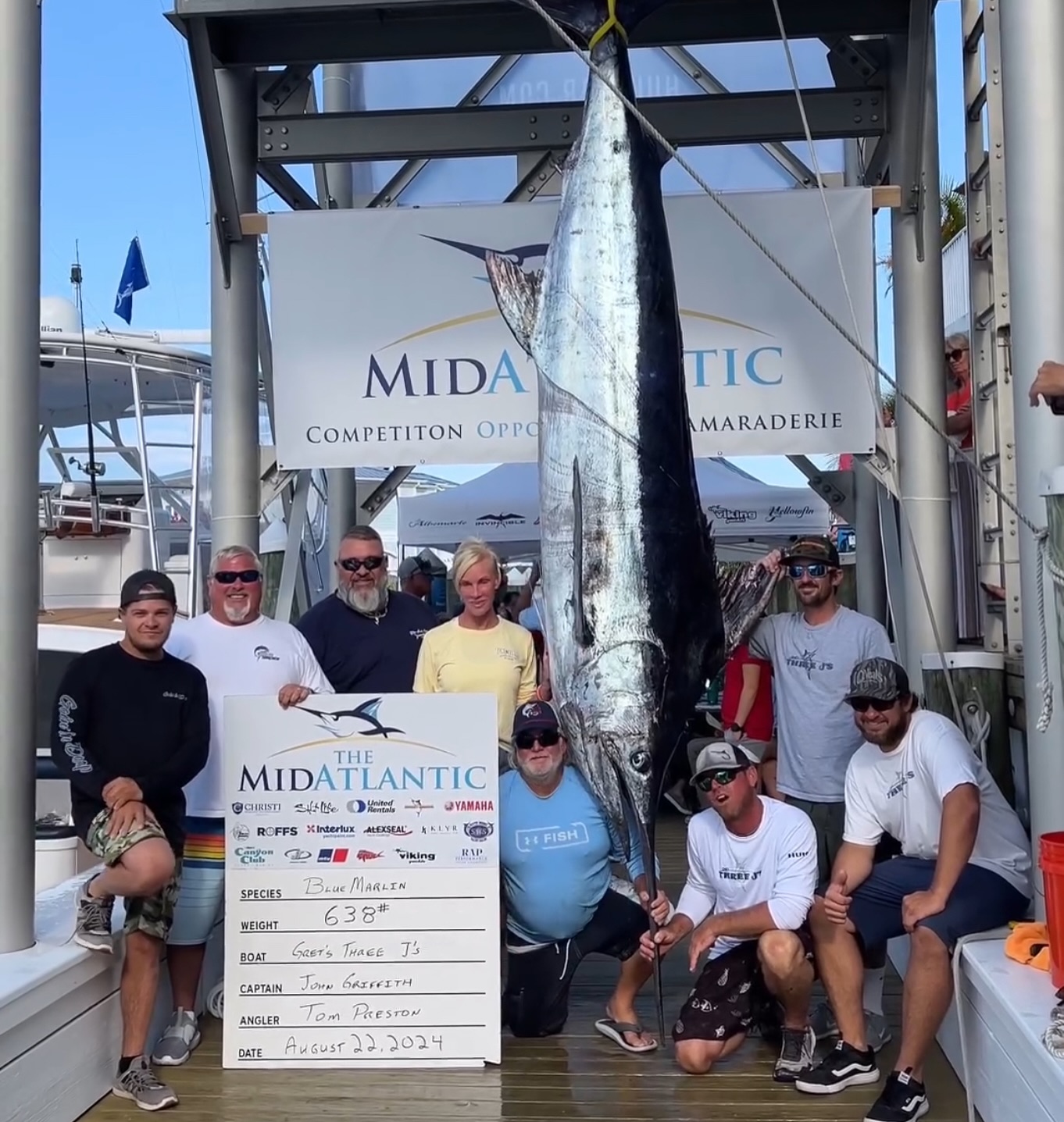 Big Blue Marlin and New First Place White Highlight Day 4 of the 2024 MidAtlantic Tournament