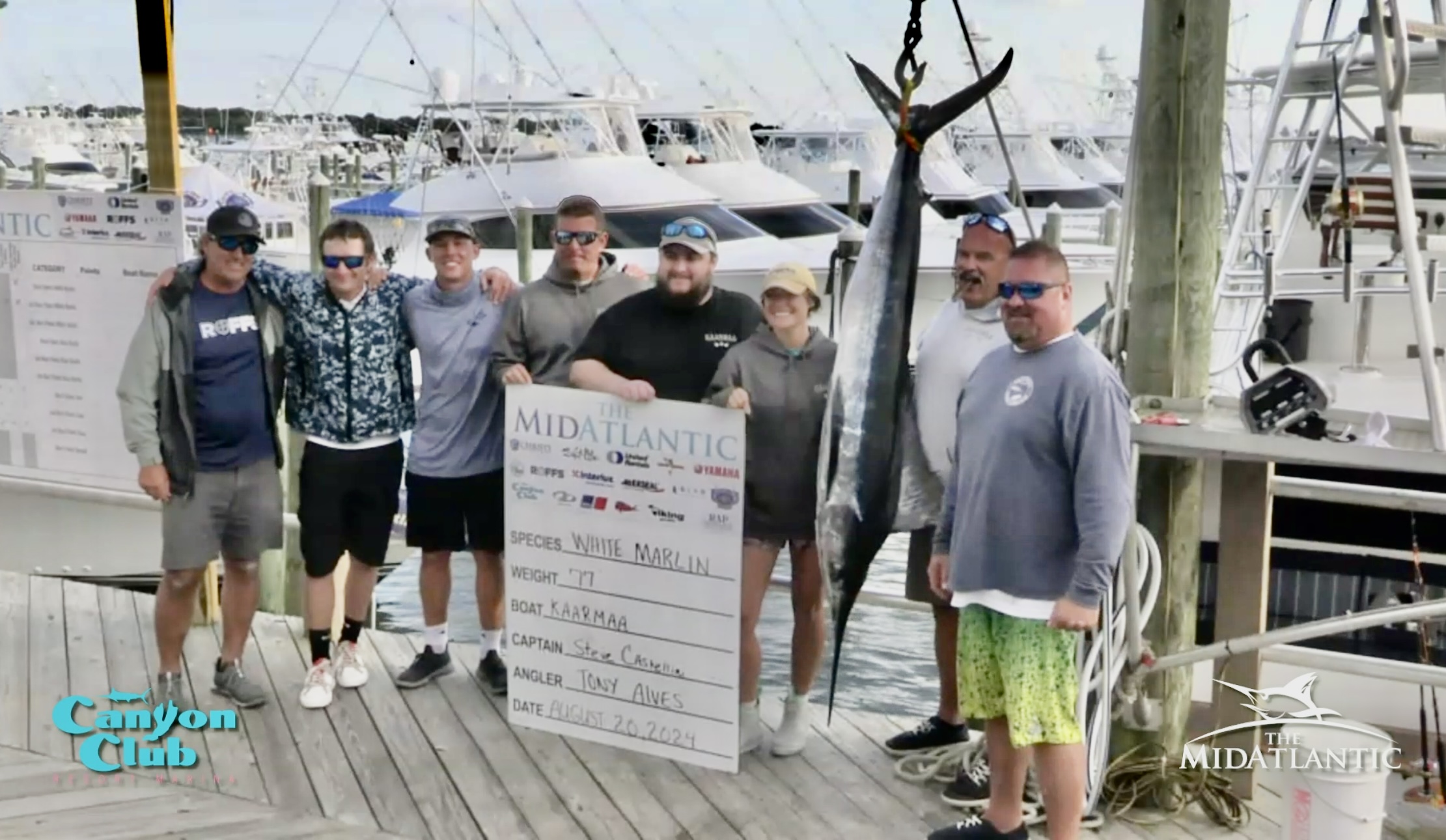 New First Place White Marlin on Day 2 of the 2024 MidAtlantic Tournament