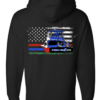 NEW Thin Red-Blue-Green Line Flag Hooded Sweatshirt - Image 2