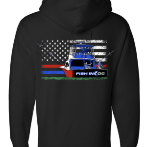 NEW Thin Red-Blue-Green Line Flag Hooded Sweatshirt