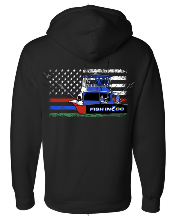 NEW Thin Red-Blue-Green Line Flag Hooded Sweatshirt