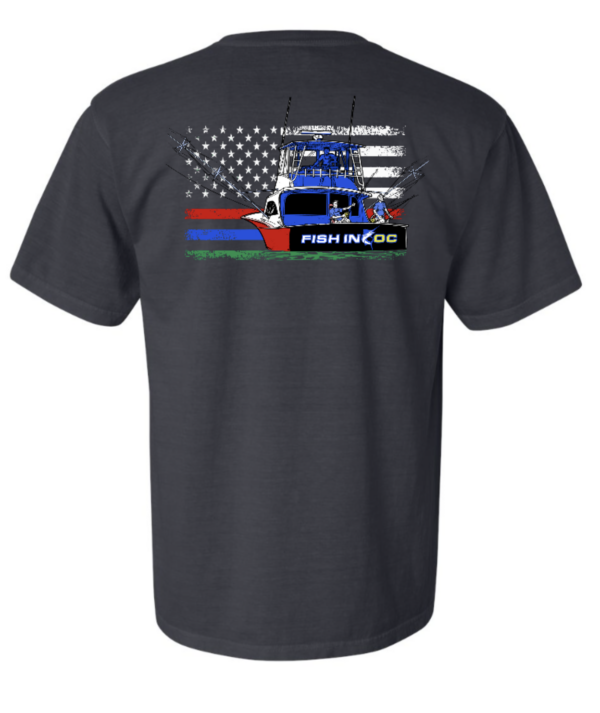 NEW Thin Red-Blue-Green Line Flag Short Sleeve Cotton