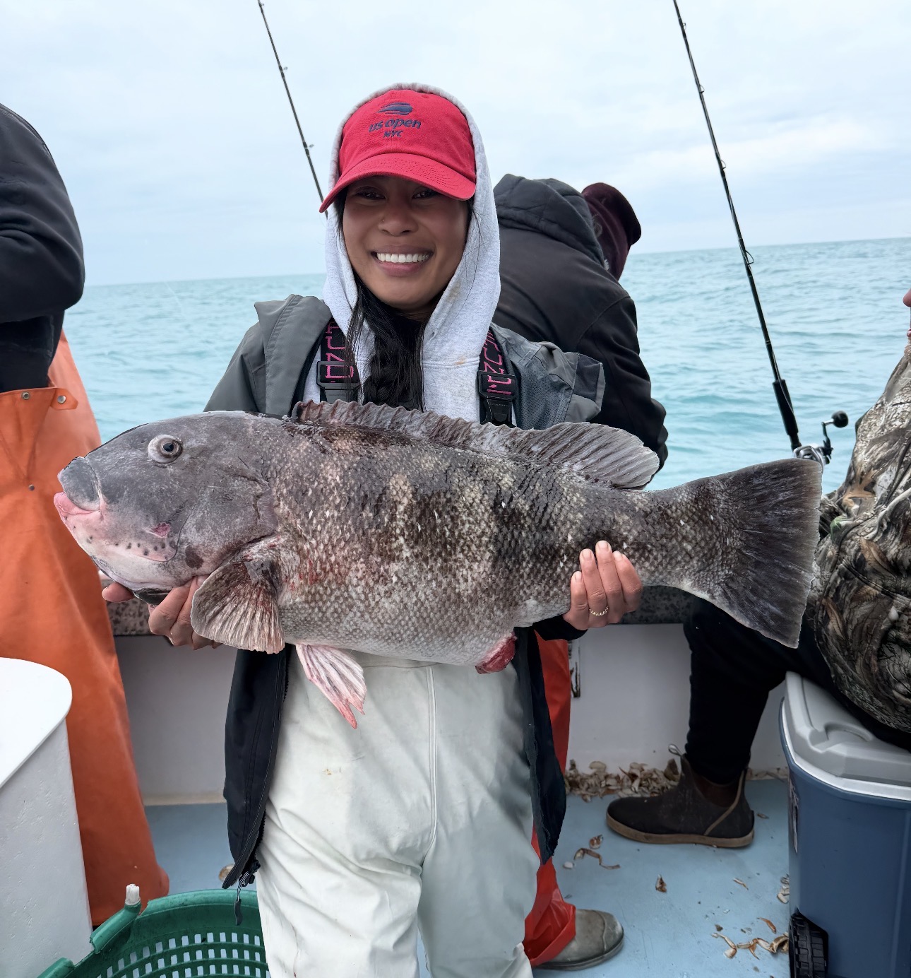 Female Angler Caught a 20 Pound Tautog
