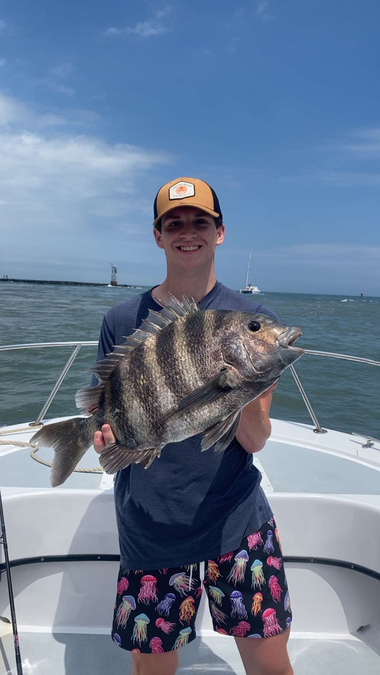 Sheepshead and Flounder in the Rain