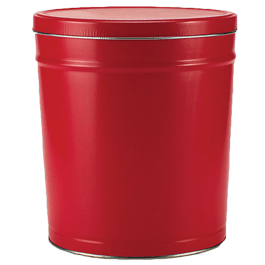 6.5 gallon decorative can with solid red theme