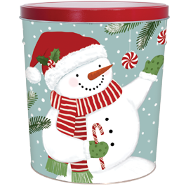The Original Fisher's Popcorn 6.5 Gallon Can - Christmas