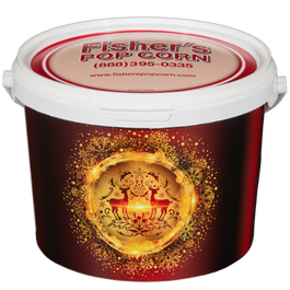 The Original Fisher's Popcorn 1/2 Gallon Christmas Tub
