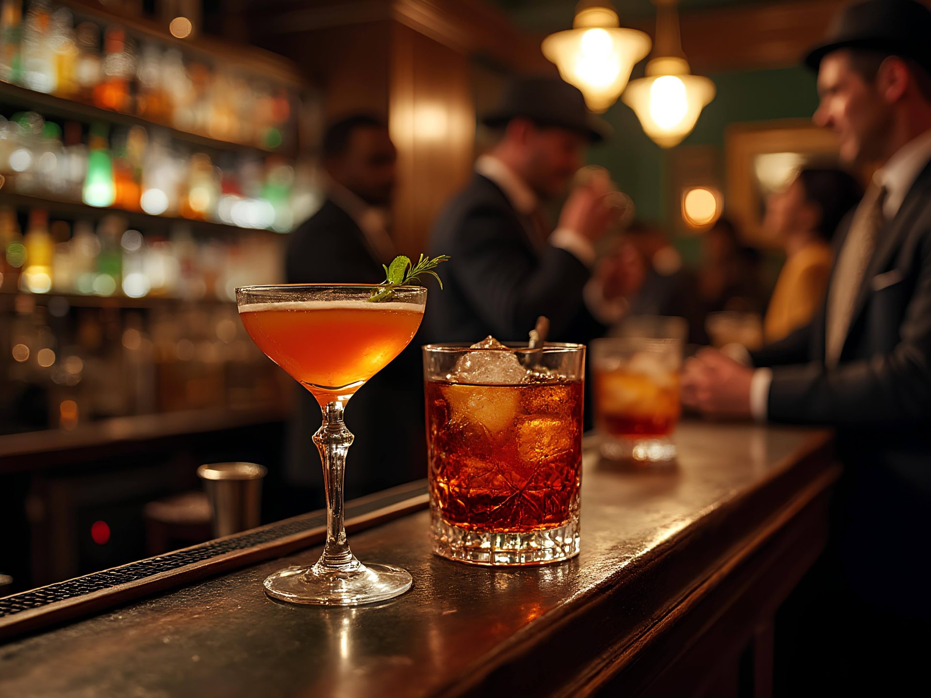 drinks at bar