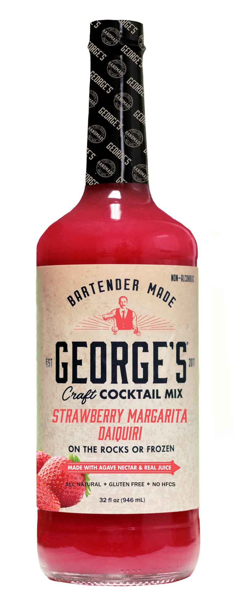 Bottle of George's Strawberry Margarita Daiquiri Mix