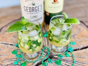 GEORGES whiskey smash with GEORGES lime margarita mix and Jameson whiskey