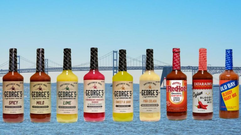 george's bottles with bay bridge background
