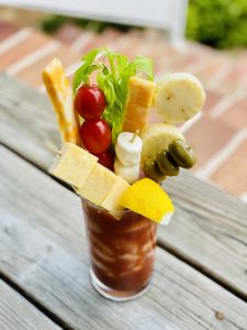 George's Bloody Mary cocktail loaded with cheese