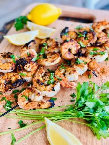 grilled shrimp with Old Bay Vodka