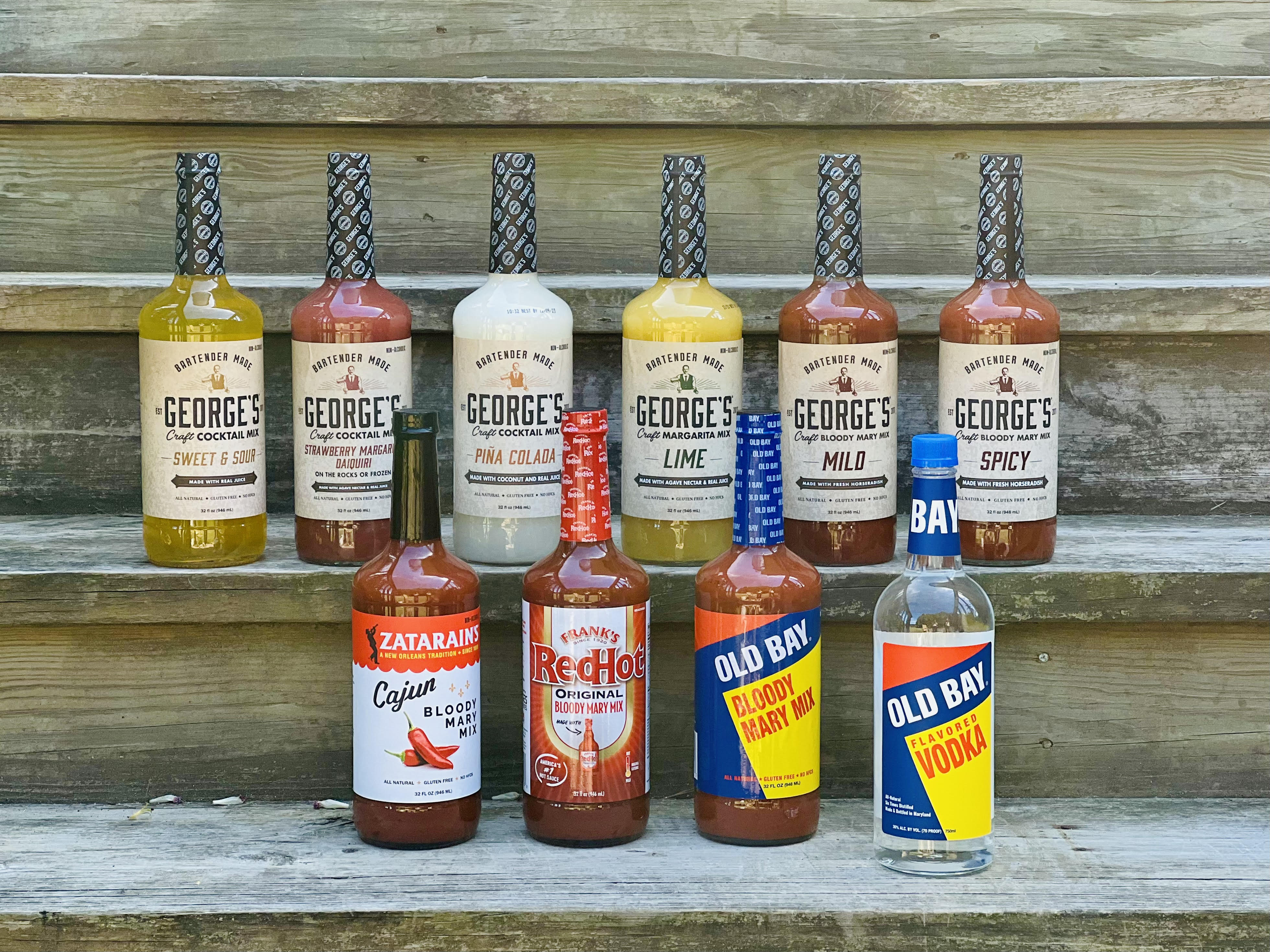 George's Craft Cocktail Mixes and Old Bay Vodka