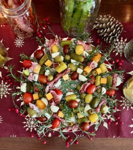 George's Beverage Company Holiday Charcuterie Wreath 2