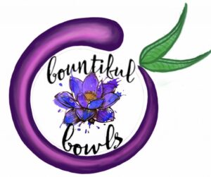 a purple flower with the words, beautiful bowl on it