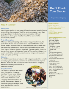 a brochure with a picture of a pile of rocks