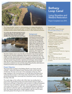 a brochure with pictures of water and land