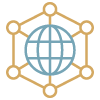 connected globe icon